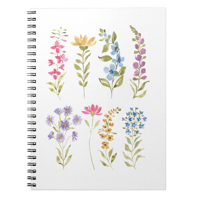Caderno Espiral Prado Alpino de Flores Silvestres (Frente)