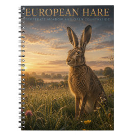 Caderno Espiral Prado Europeu de Lebres ANIMAIS