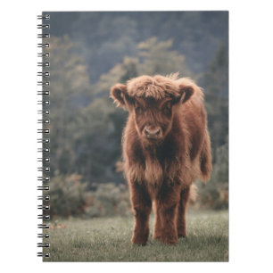 Caderno Espiral Prados de outono de vitelo das vacas de montanha