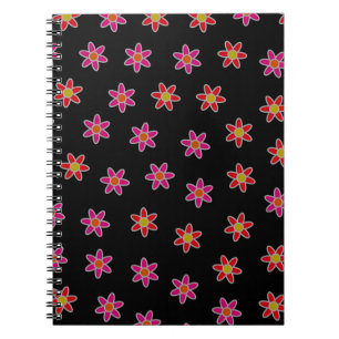 Caderno Espiral Prados irregulares incluindo osteosper florescente