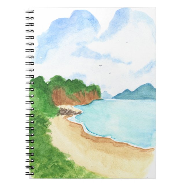 Caderno Espiral Praia da Orla Marítima  (Frente)