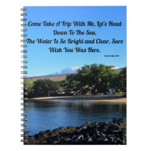 Caderno Espiral Praia de Spencer, ilha grande de Havaí