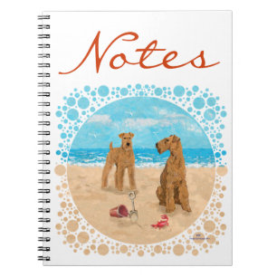 Caderno Espiral Praia dos Terriers Irlandeses