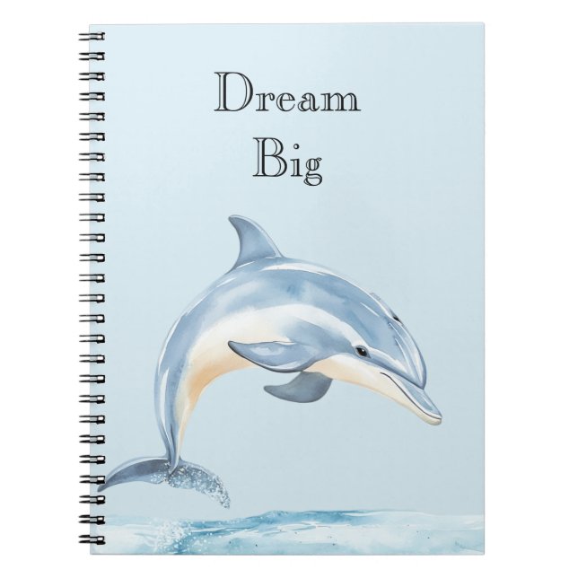 Caderno Espiral Praia Oceano Golfinho (Frente)