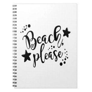 Caderno Espiral Praia, por favor