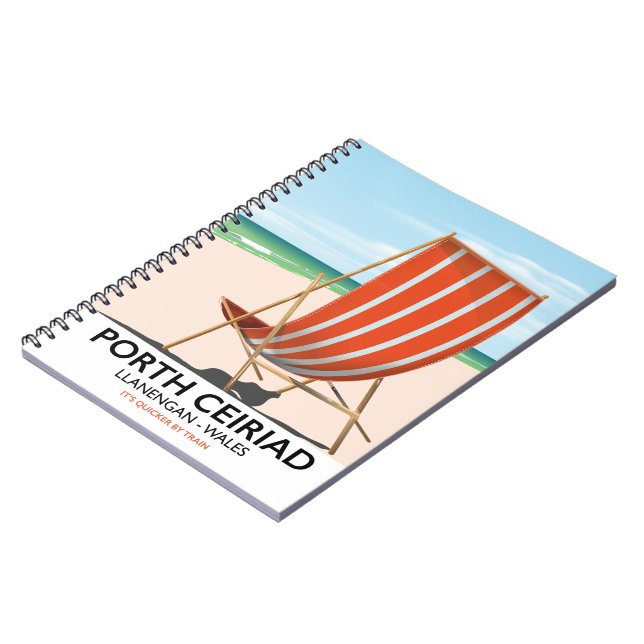 Caderno Espiral Praia Porth Ceiriad País de Gales (Left Side)
