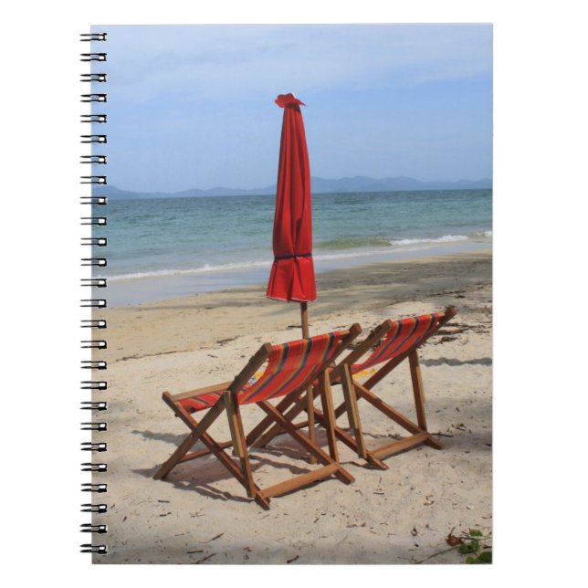 Caderno Espiral praia tropical (Frente)