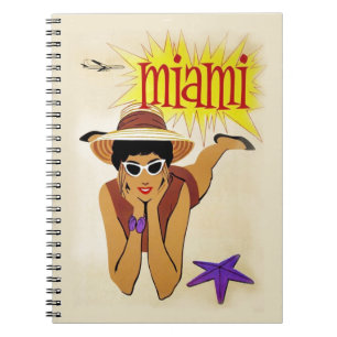 Caderno Espiral Praia Vintage Miami