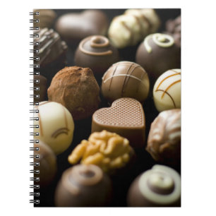 Caderno Espiral Pralines deliciosos do chocolate