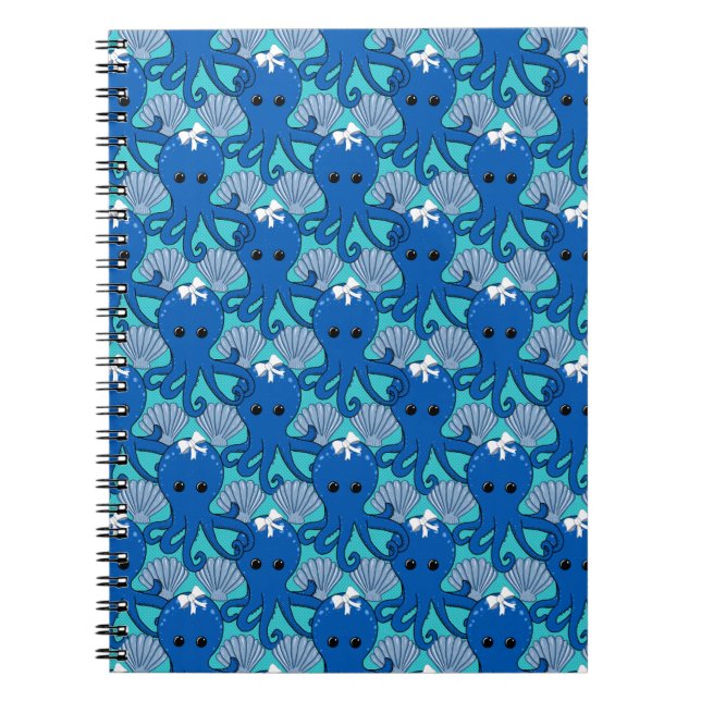 Caderno Espiral Prancheta de polvo azul fofo (Frente)
