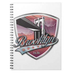 Caderno Espiral Prata de Design de Brooklyn