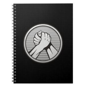 Caderno Espiral Prata de luta do braço