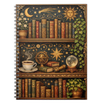 Prateleira de livros celestial retrô amante do caf