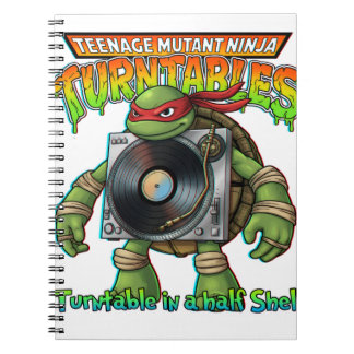 Caderno Espiral prato giratório ninja mutante adolescente
