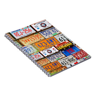 Caderno Espiral Pratos de Licença Antigos