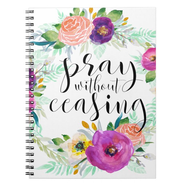 Caderno Espiral Pray sem cessar (Frente)