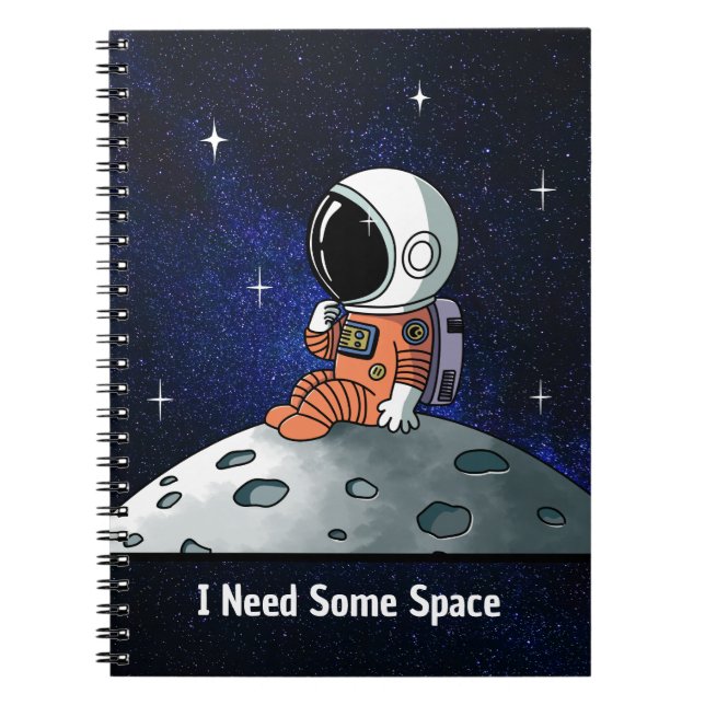Caderno Espiral Precisa Espaço, Astronauta, Cosmonauta, Personaliz (Frente)