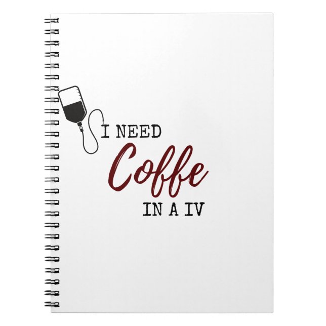 CADERNO ESPIRAL PRECISO DE CAFÉ EM UM IV (Frente)