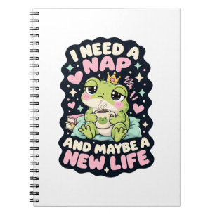 Caderno Espiral Preciso de um cochilo e talvez de um novo humor de