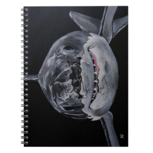 Caderno Espiral Predador do Mar Pintura de Alfred Fox