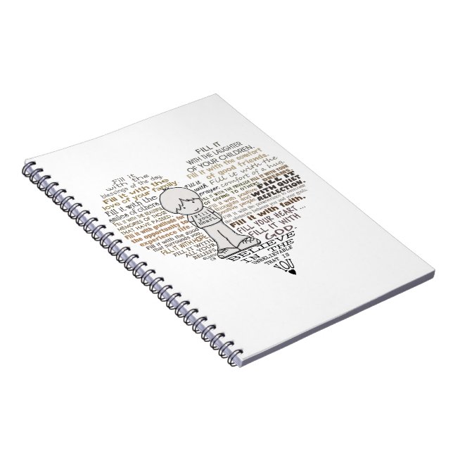 Caderno Espiral Preencha seu coração (Lado Direito)