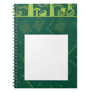 Caderno Espiral Preenchimento Verde