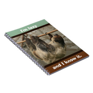 Caderno Espiral Preguiça