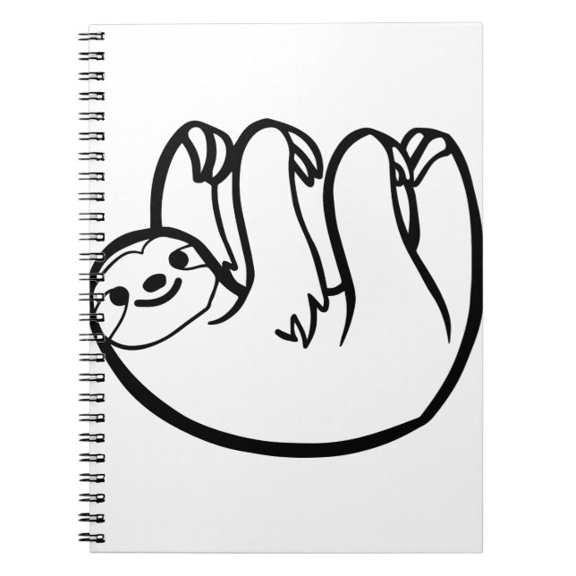 Caderno Espiral preguiça - Preguiça engraçada (Frente)
