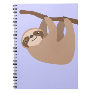 Caderno Espiral Preguiça Três-Toed bonito