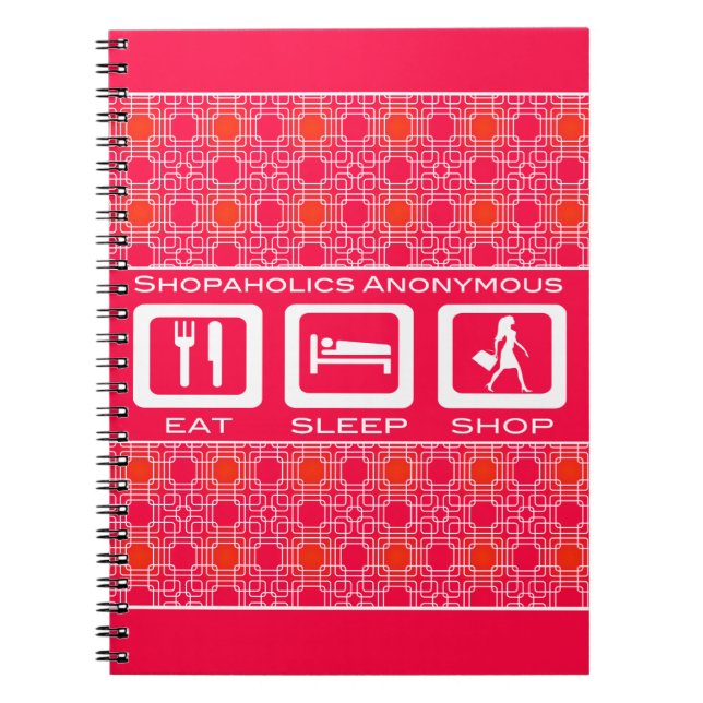 Caderno Espiral Prêmio de Compro de Sono Engraçado Rosa (Frente)