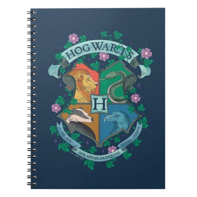 Caderno Espiral Prender Floral HOGWARTS™ (Frente)