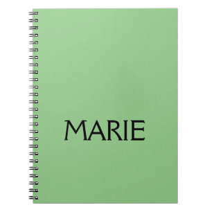 CADERNO ESPIRAL PRESENÇA SIMPLES MINIMALISTA VERDE ADICIONE O SEU