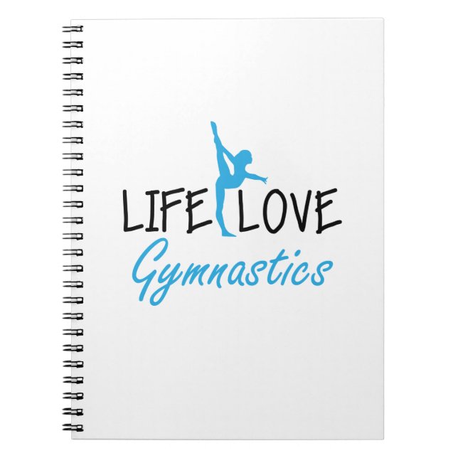 Caderno Espiral Presente bonito do Gymnast ginástico da ginástica (Frente)