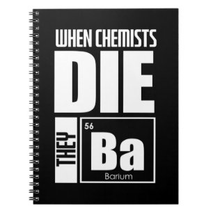 Caderno Espiral Presente cientista Química adorável