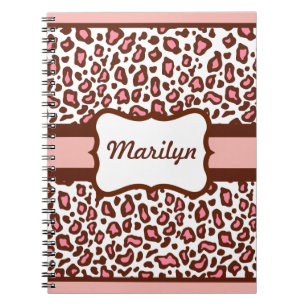 Caderno Espiral Presente cor-de-rosa personalizado do Diário do