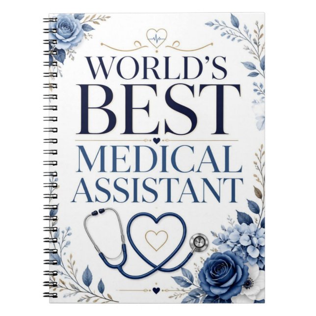 Caderno Espiral Presente de Agradecimento ao Melhor Assistente Méd (Frente)