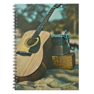 Caderno Espiral presente de amantes de guitarra de músico