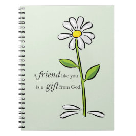 Caderno Espiral Presente de Amigo de Deus, Margarida no Verde, Rel