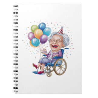 Caderno Espiral Presente de aniversário engraçado para tia idosa