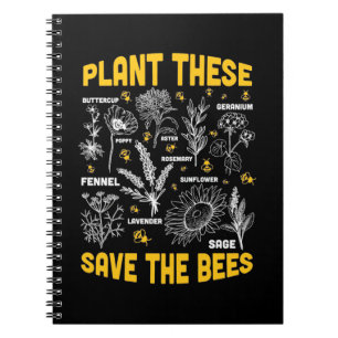 Caderno Espiral Presente de apicultor Plantar Estas Abelhas