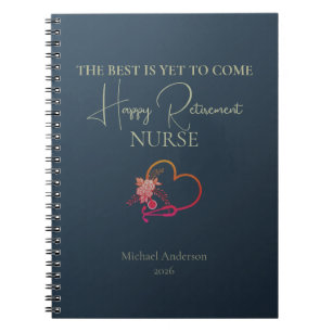 Caderno Espiral Presente de Aposentadoria de Enfermeira O Melhor E