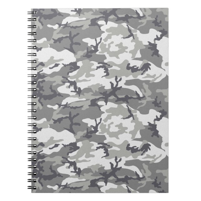 Caderno Espiral Presente de Camouflage cinza para Pai (Frente)