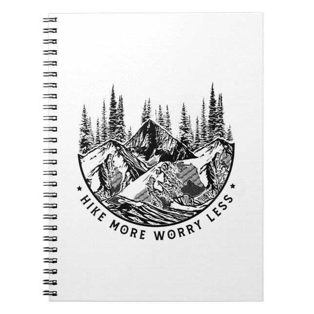 Caderno Espiral Presente de Camper | Caminhe Mais Preocupada Menos (Frente)