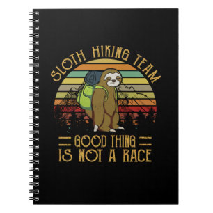Caderno Espiral Presente de Camper Sloth Hiking Team Good Thing
