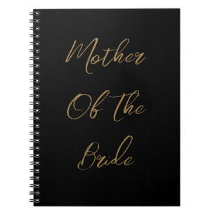 Caderno Espiral Presente de casamento para a mãe da noiva dourado 