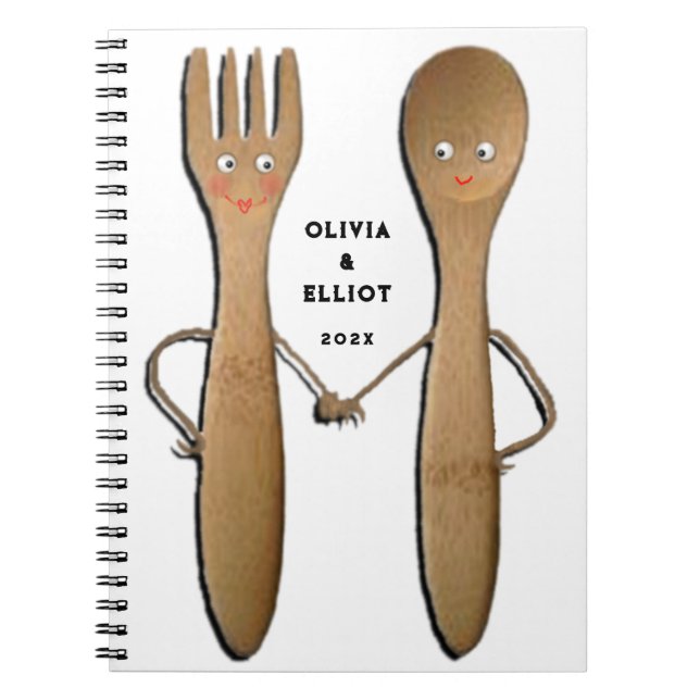 Caderno Espiral presente de chá de casamento (Frente)