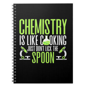 Caderno Espiral Presente de Cientista Química É Como Cozinhar