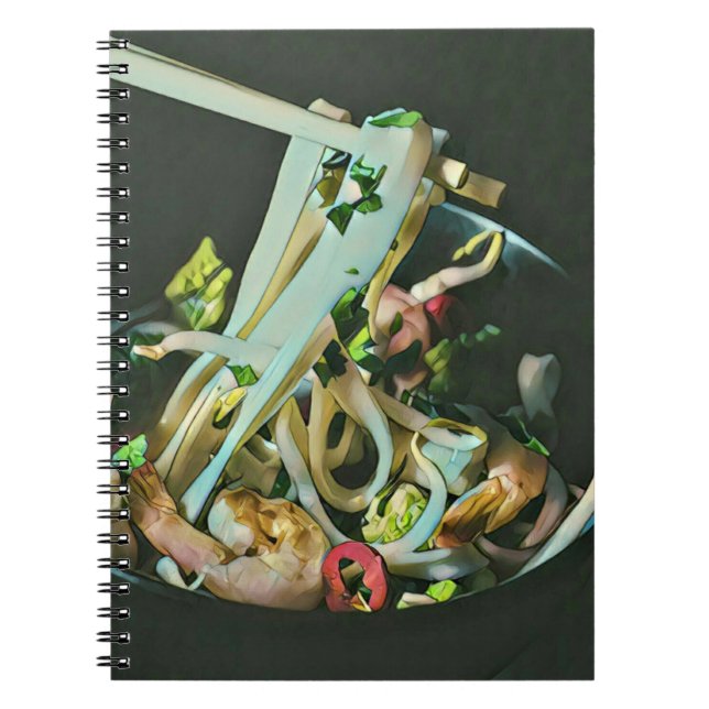 Caderno Espiral Presente de Comidas japonesas (Frente)