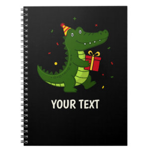 Caderno Espiral Presente de Crocodilo Fofo