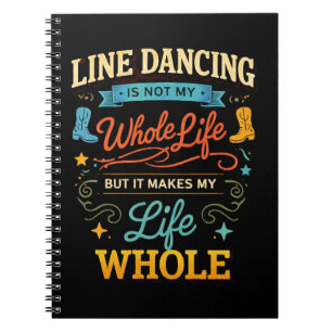 Caderno Espiral Presente de Dança em Linha para Dançarino de Toda 